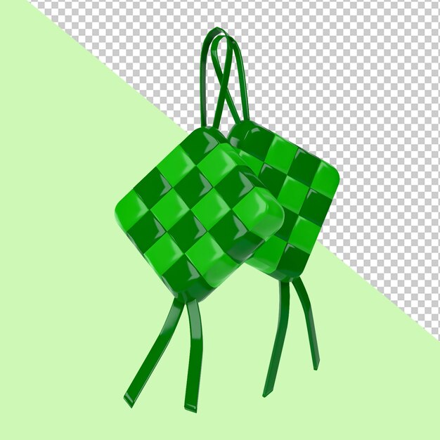 PSD renderização 3d ketupat