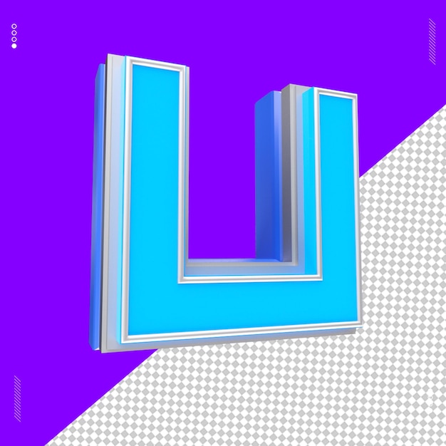 Renderização 3D Letra U