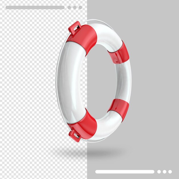 Renderização 3D Lifebuoy isolada