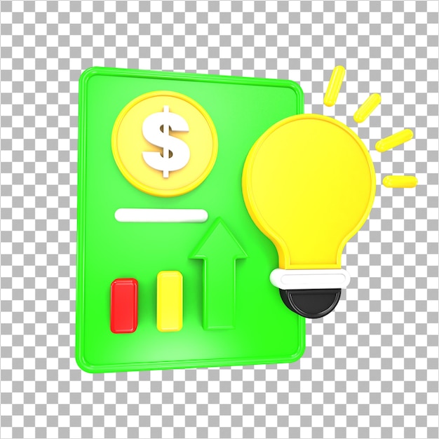 Renderização 3D Negócios e finanças Objeto 3d isolado