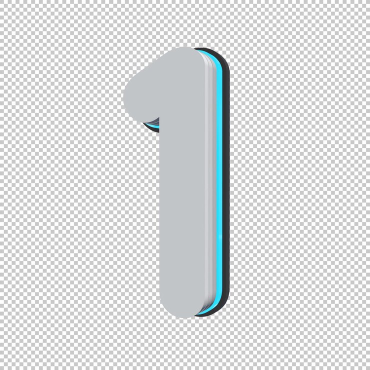 PSD renderização 3d número 1