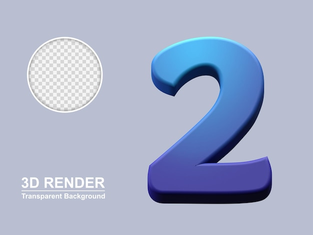 Renderização 3D número 2 isolado