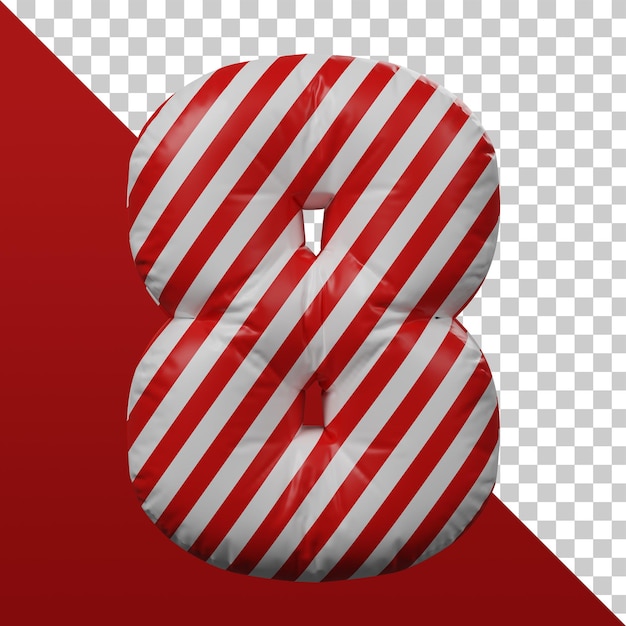 renderização 3d número 8 3d isolado PSD Premium