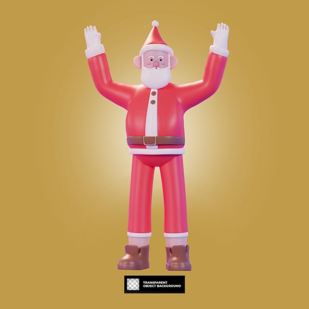 Renderização 3d papai noel