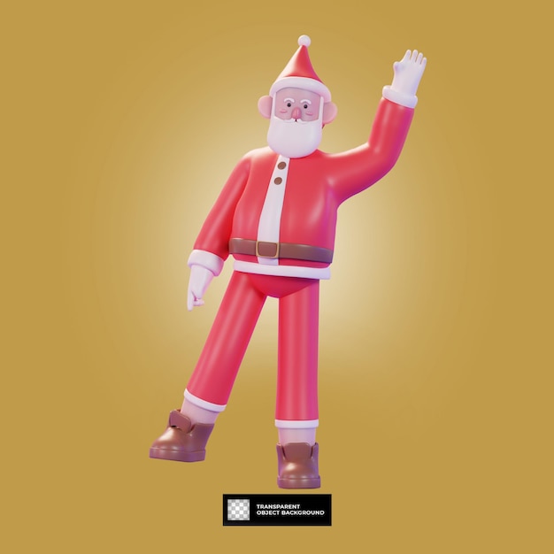 Renderização 3d papai noel