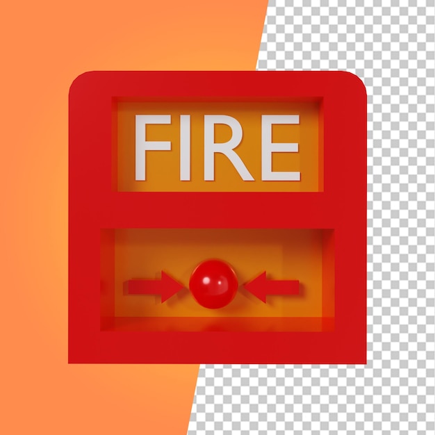 Renderização 3D para elemento de ícone de bombeiro