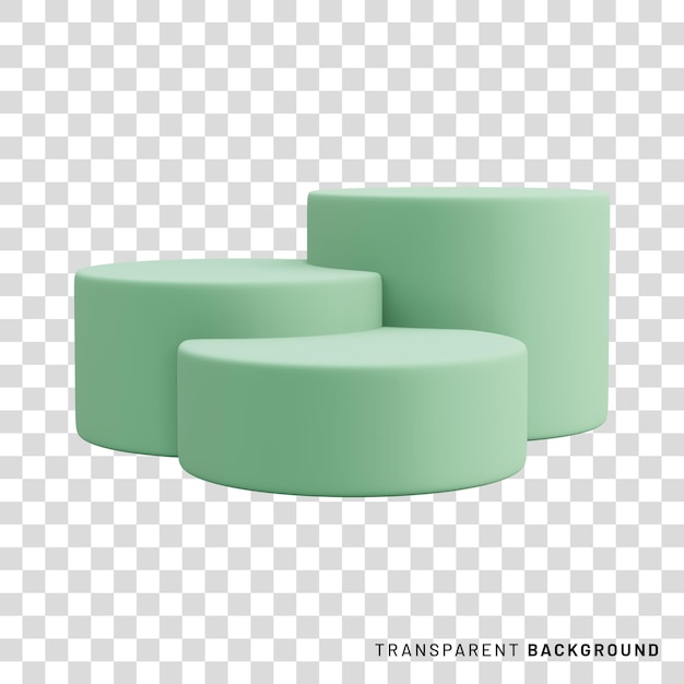 PSD renderização 3d pódio verde