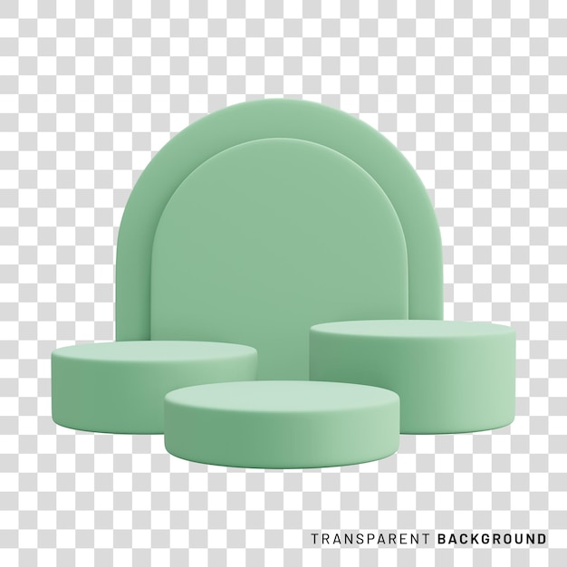 PSD renderização 3d pódio verde