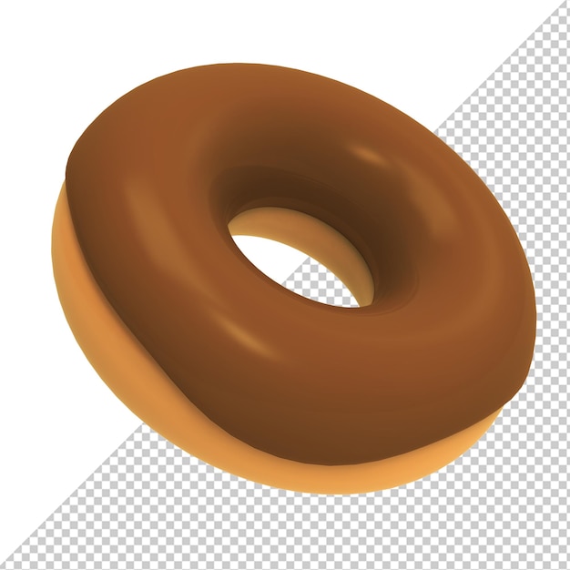 PSD renderização 3d psd de um donut