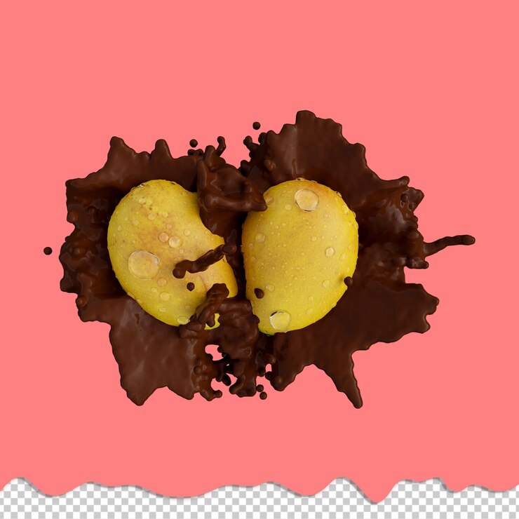 PSD renderização 3d realista da fruta de manga melhor para fins comerciais e de design