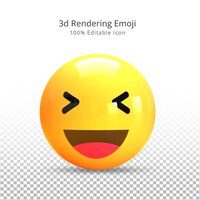 PSD renderização 3d whatsapp smile ícone de reação emoji