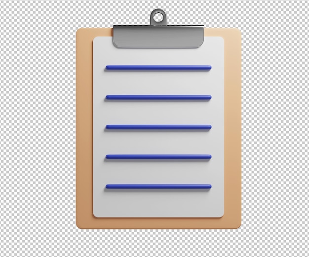 PSD renderização da ilustração 3d do ícone da tarefa