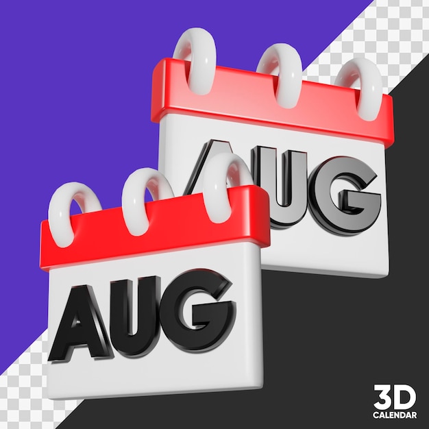 Renderização de calendário 3d