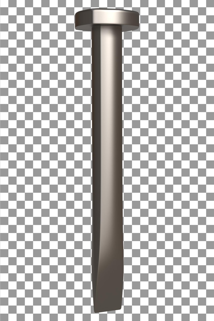PSD renderização de cinzel de ferro 3d realista ferramenta de carpinteiro e pedreiro