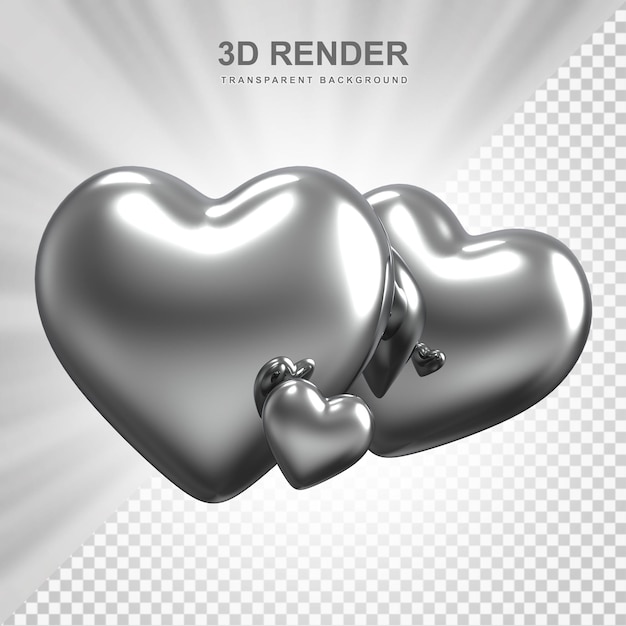 Renderização de coração 3d