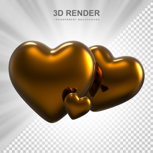 Renderização de coração 3d