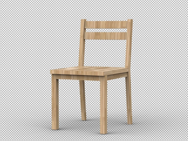 Renderização de criador de cena de cadeira 3d isolada para projetos de design de interiores ou decoração.