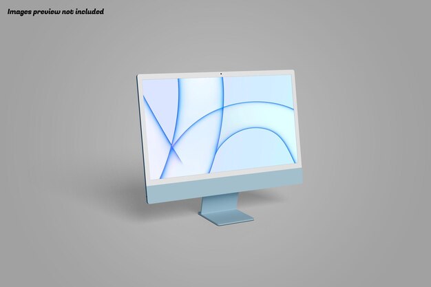 renderização de design de maquete de tela de computador moderno