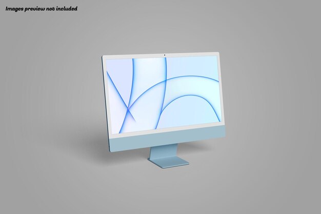 Renderização de design de maquete de tela de computador moderno