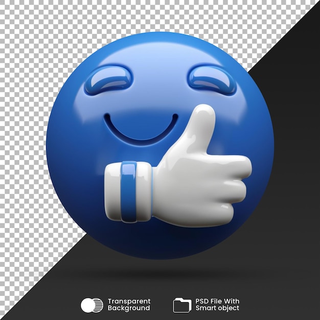 PSD renderização de emoji 3d para mídias sociais