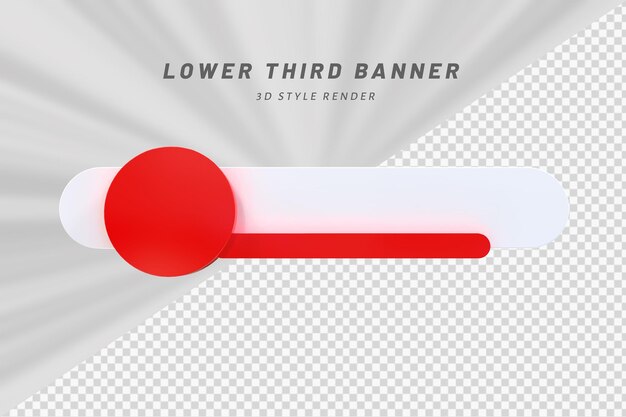 PSD renderização de estilo 3d do terceiro banner inferior