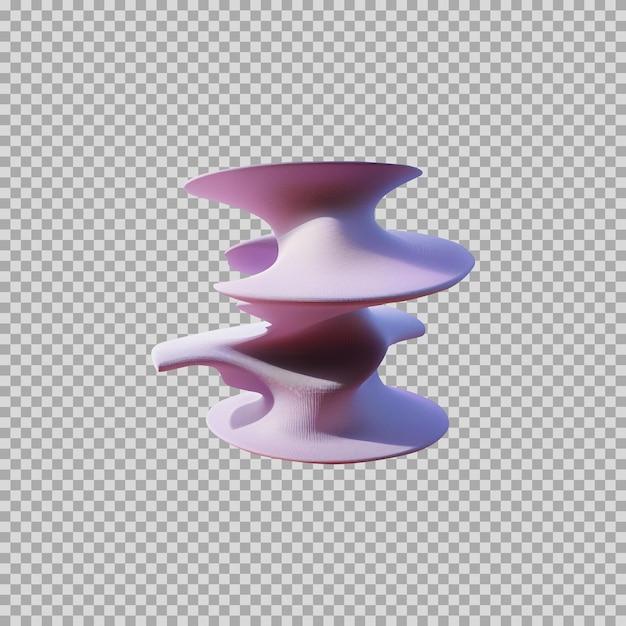 PSD renderização de formas abstratas isoladas em 3d