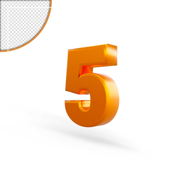 Renderização de ícone de alfabeto numérico 3D