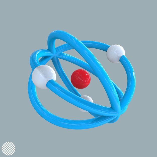 renderização de ilustração 3d de estenose de órbita atômica