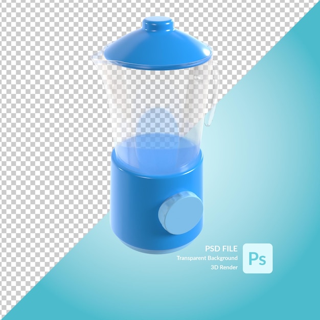 Renderização de ilustração 3d de liquidificador