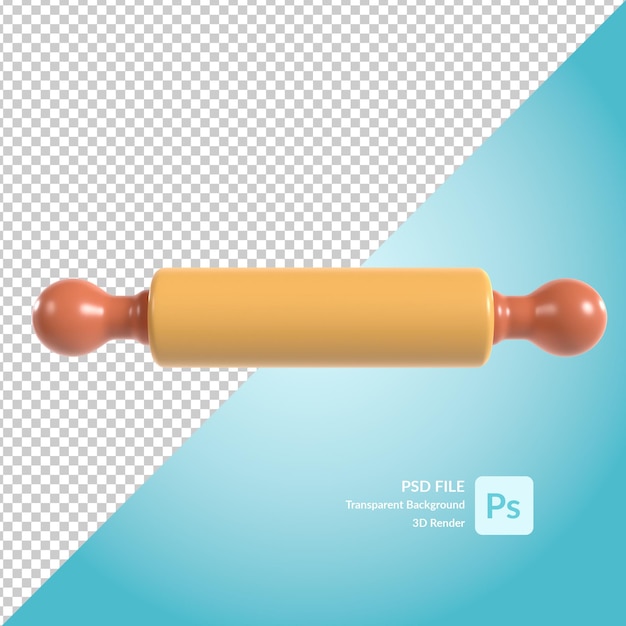 PSD renderização de ilustração 3d de rolo de massa