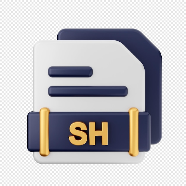 PSD renderização de ilustração de ícone de formato de arquivo 3d