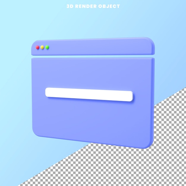 Renderização de objetos 3D com fundo transparente Premium Psd