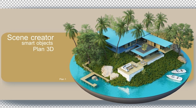 Renderização de planos arquitetônicos e decoração de interiores