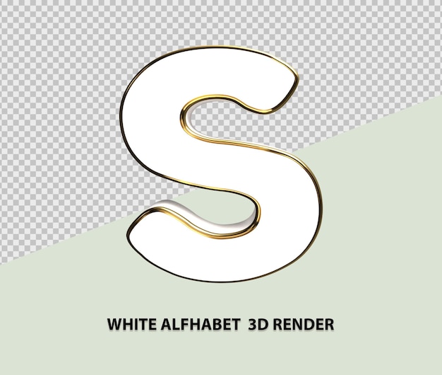 PSD renderização do alfabeto 3d