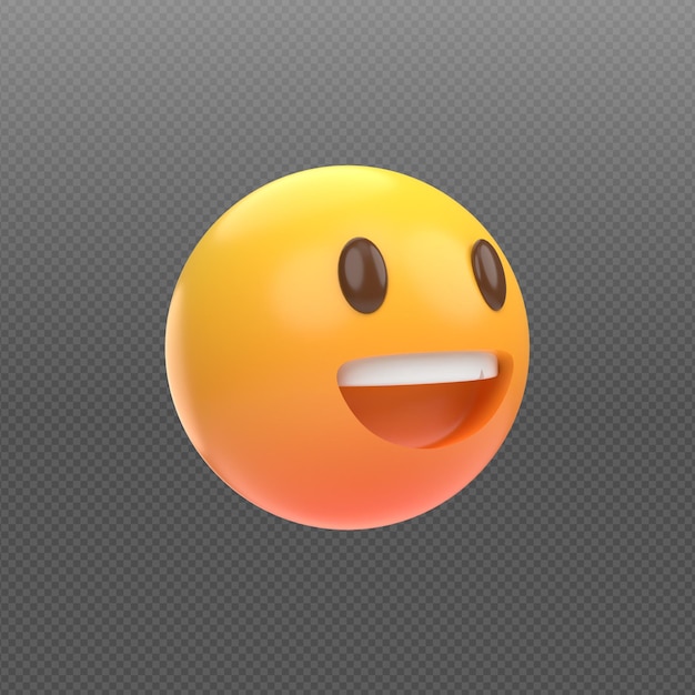 renderização do conceito 3D de emoticon