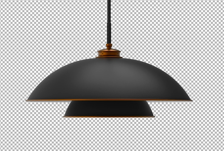 PSD renderização do criador de cena de lâmpada suspensa 3d isolada