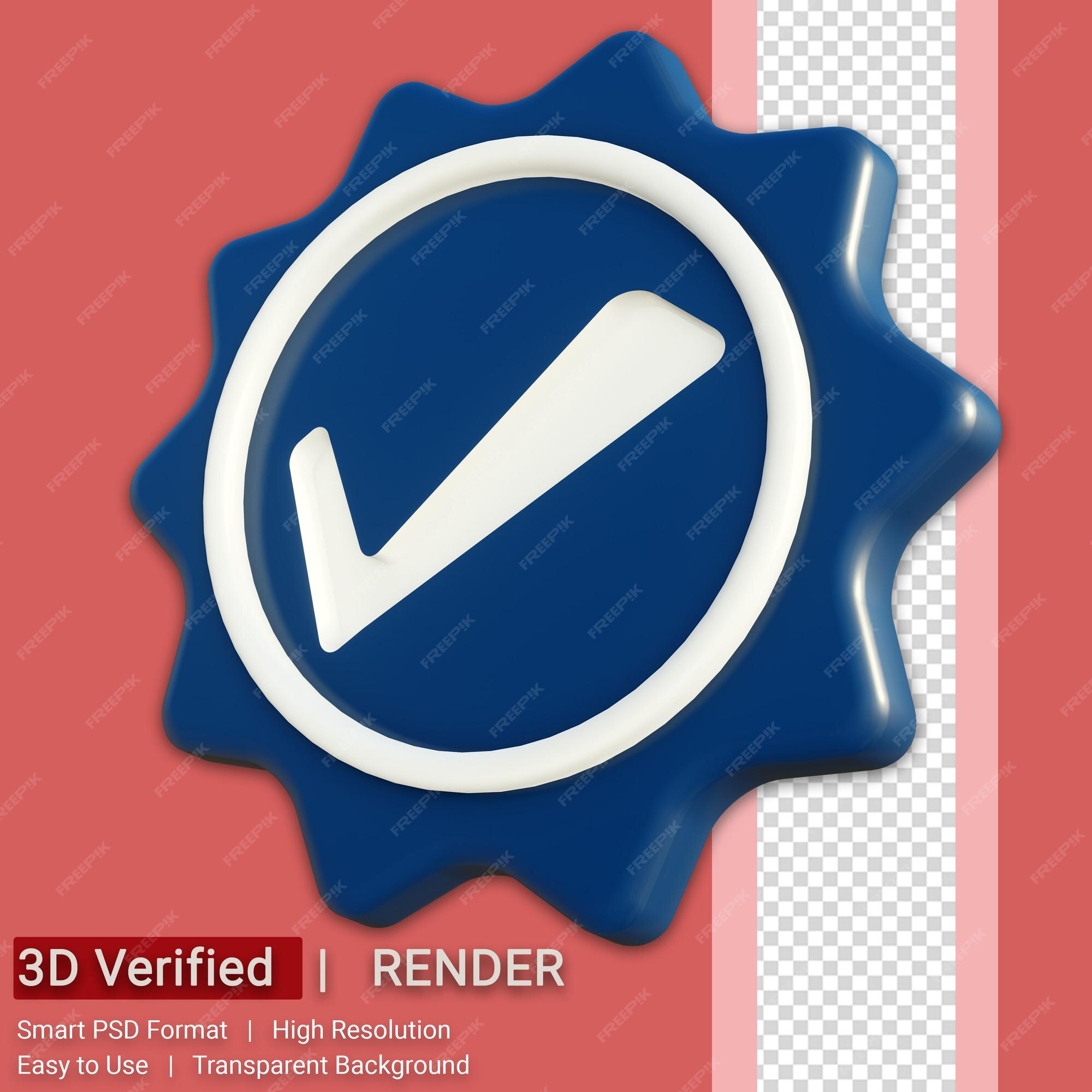 Verificado Azul 3d Imagens – Download Grátis no Freepik