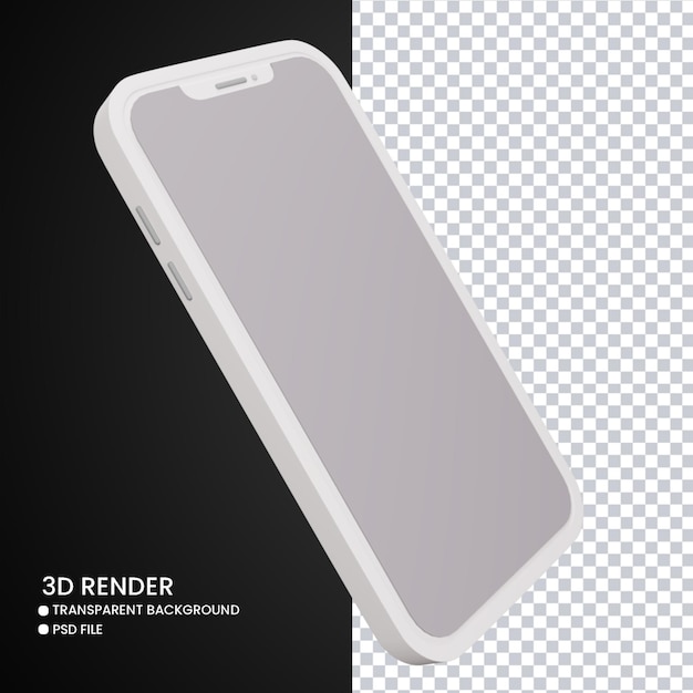 renderização em 3D de celular fofo