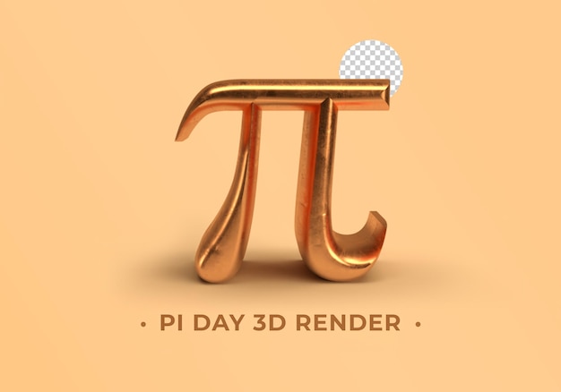 Renderização em 3d do dia do Pi