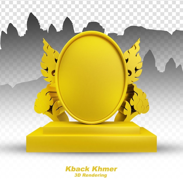 Renderização em 3d do frame kbach khmer design