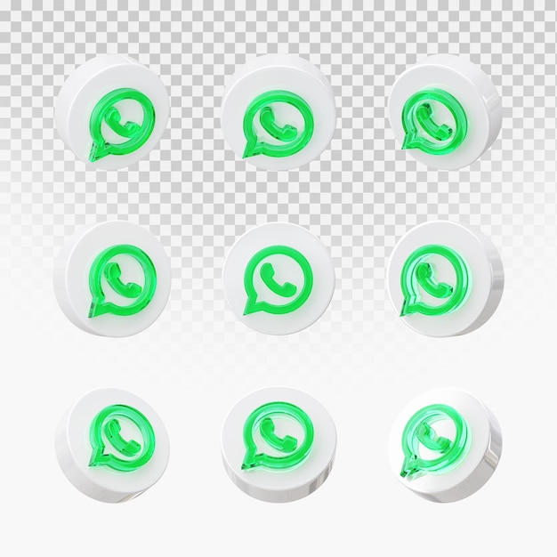 Renderização em 3D do perfil do WhatsApp