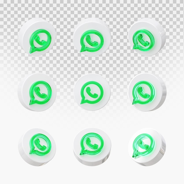 PSD renderização em 3d do perfil do whatsapp