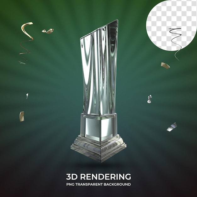 Renderização em 3d do troféu diamond star awarding