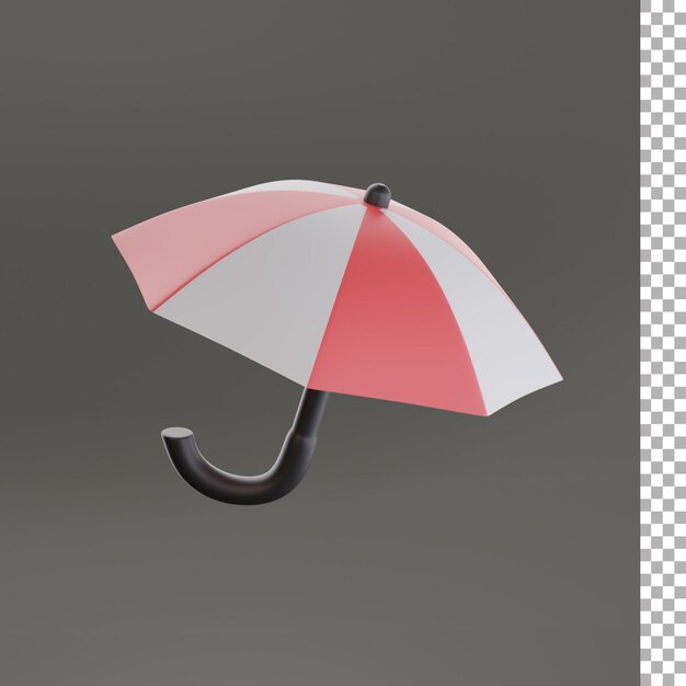 Renderização em 3d guarda-chuva
