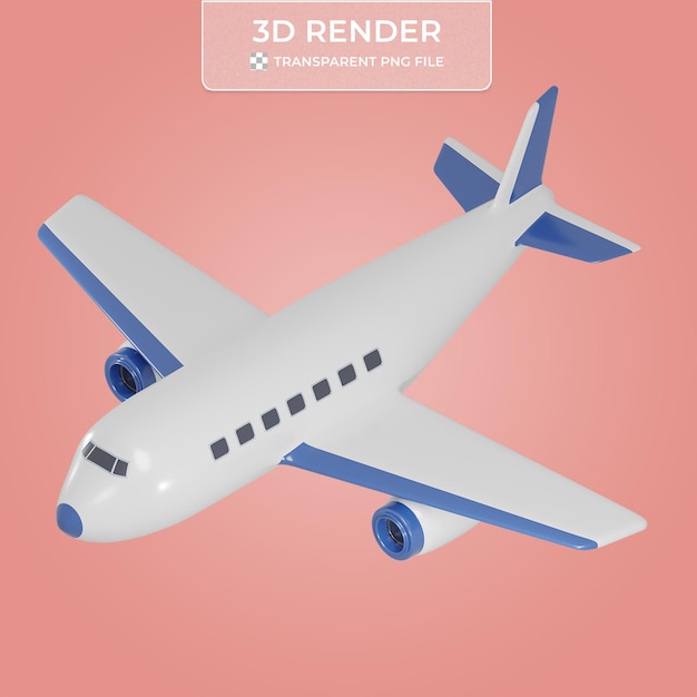 Renderização isométrica 3D de avião