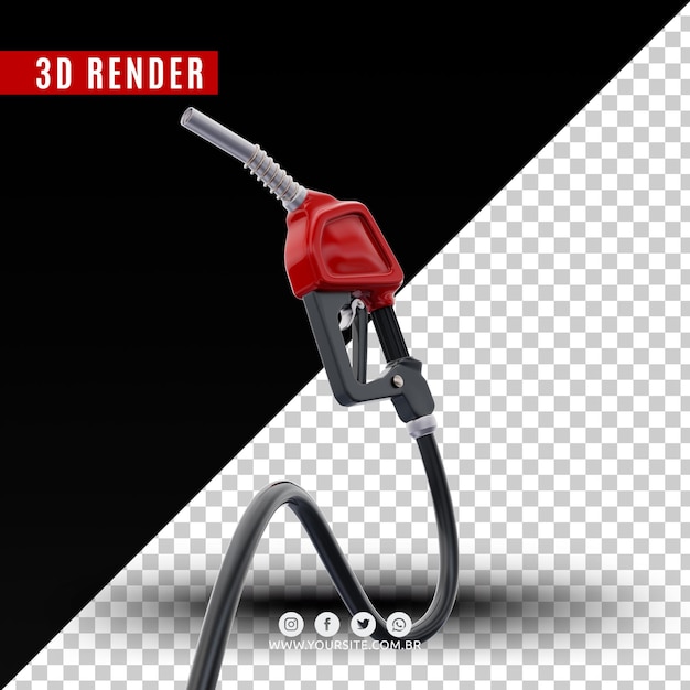 Renderização realista de design de bomba de gás 3d PSD Premium