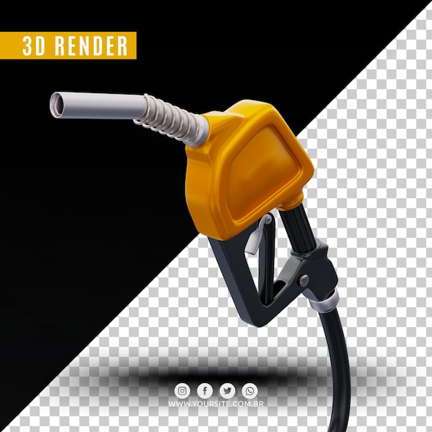 Renderização realista de design de bomba de gás 3d PSD Premium