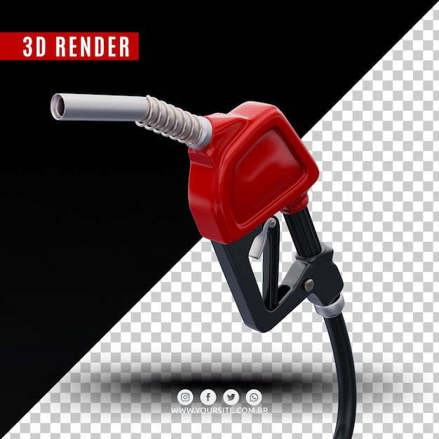 Renderização realista de design de bomba de gás 3d PSD Premium