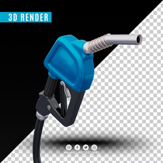 Renderização realista de design de bomba de gás 3d PSD Premium