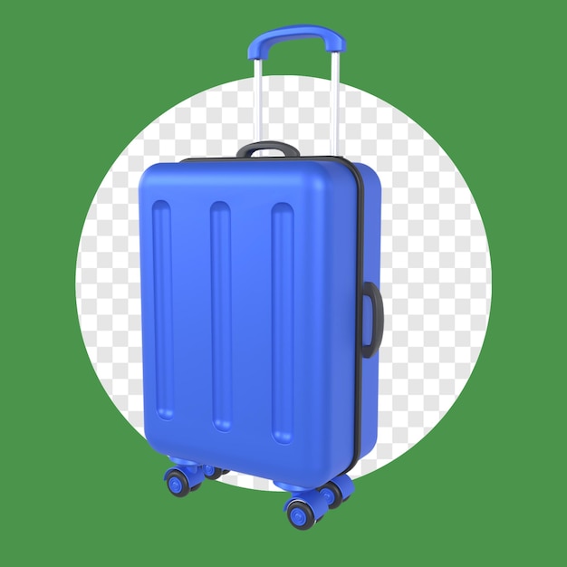 Renderización 3D azul para el fondo transparente de viaje
